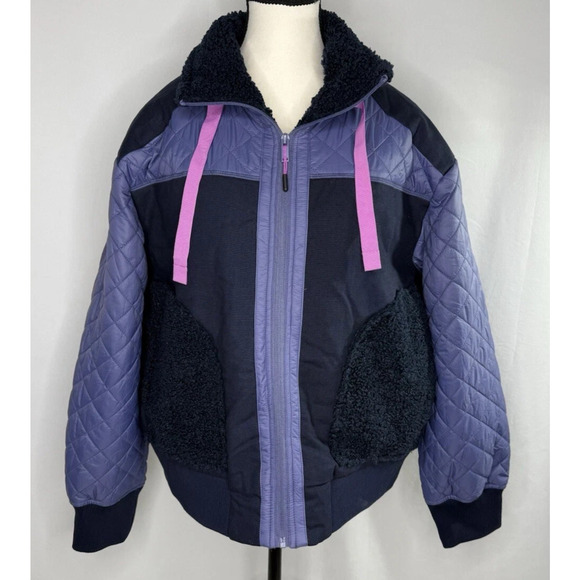 G.H. Bass & Co. Jackets & Blazers - Bass Outdoor Women's Quilted-Trim Zip Bomber Jacket - Heron Multi Large NEW B47